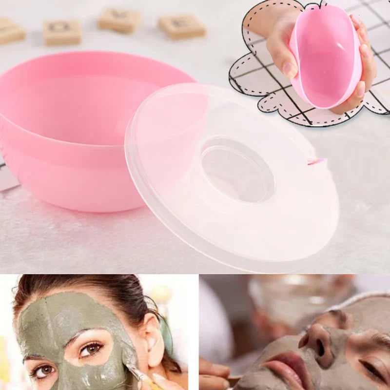 Facial Brush Mask Bowl Spoon SetMask Brush Bar DIY Beauty Tools Mixing