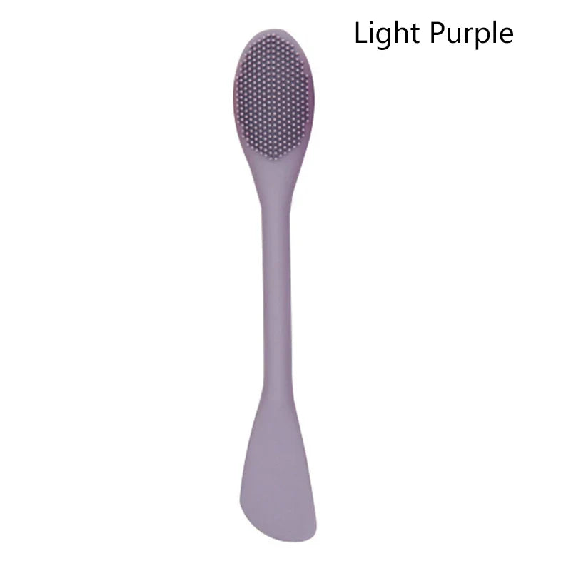 Double Head Silicone Facial Mask Brush Facial Massage Cleaning Brush