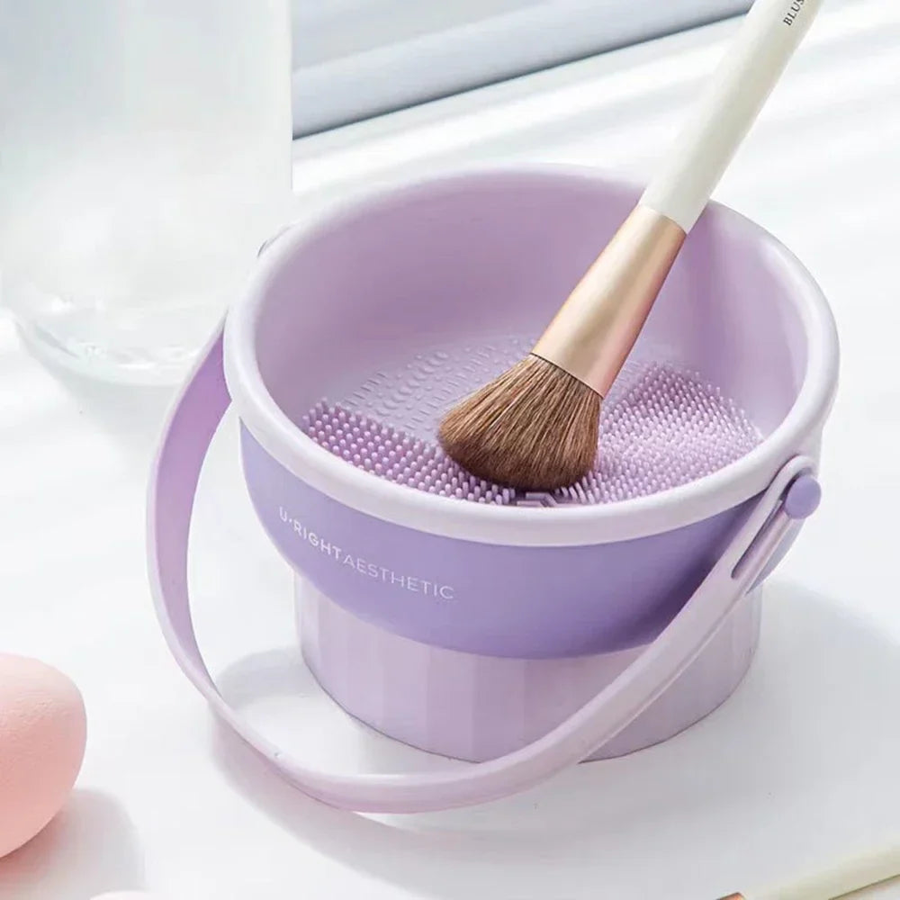 Makeup Brush Cleaning Bowl Beauty Egg Cleaning Tool Storage Set Brush 