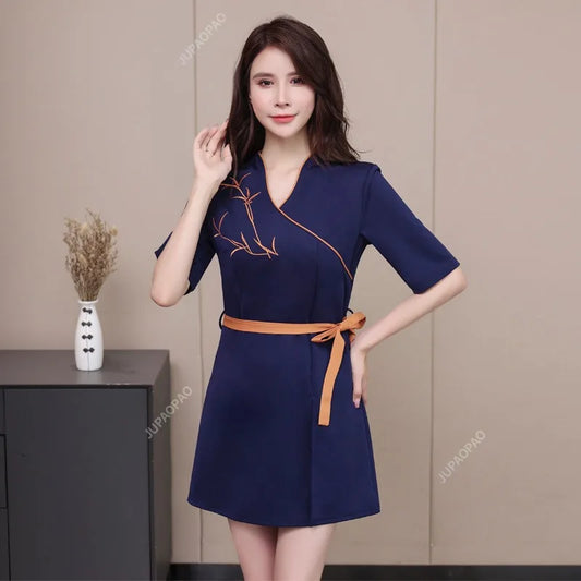 Beauty Uniform Spa Hotel Front Desk Salon Uniform Dress Women Outfits